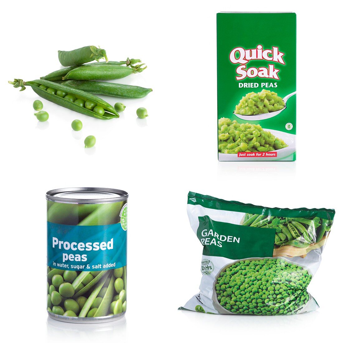 Methods for preserving peas