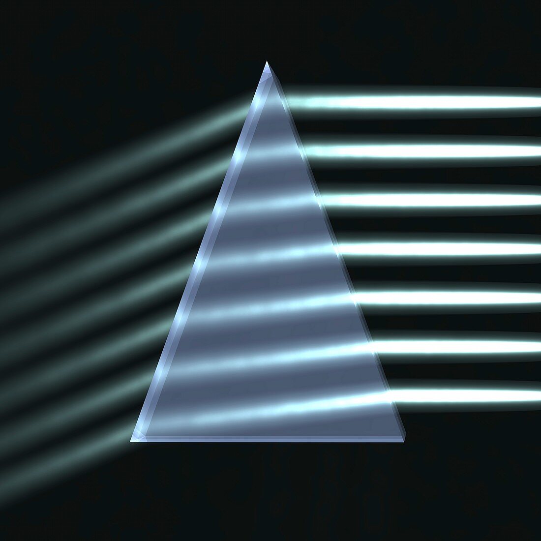 Light refraction with prism