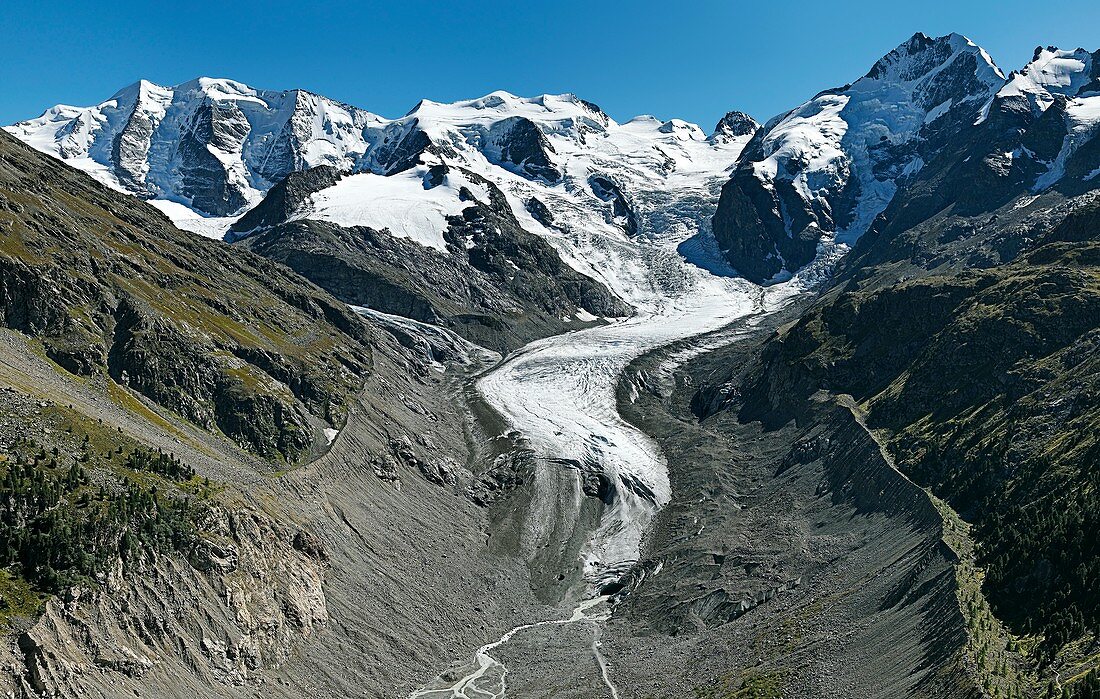 Morteratsch Glacier,Bernina,Switzerland