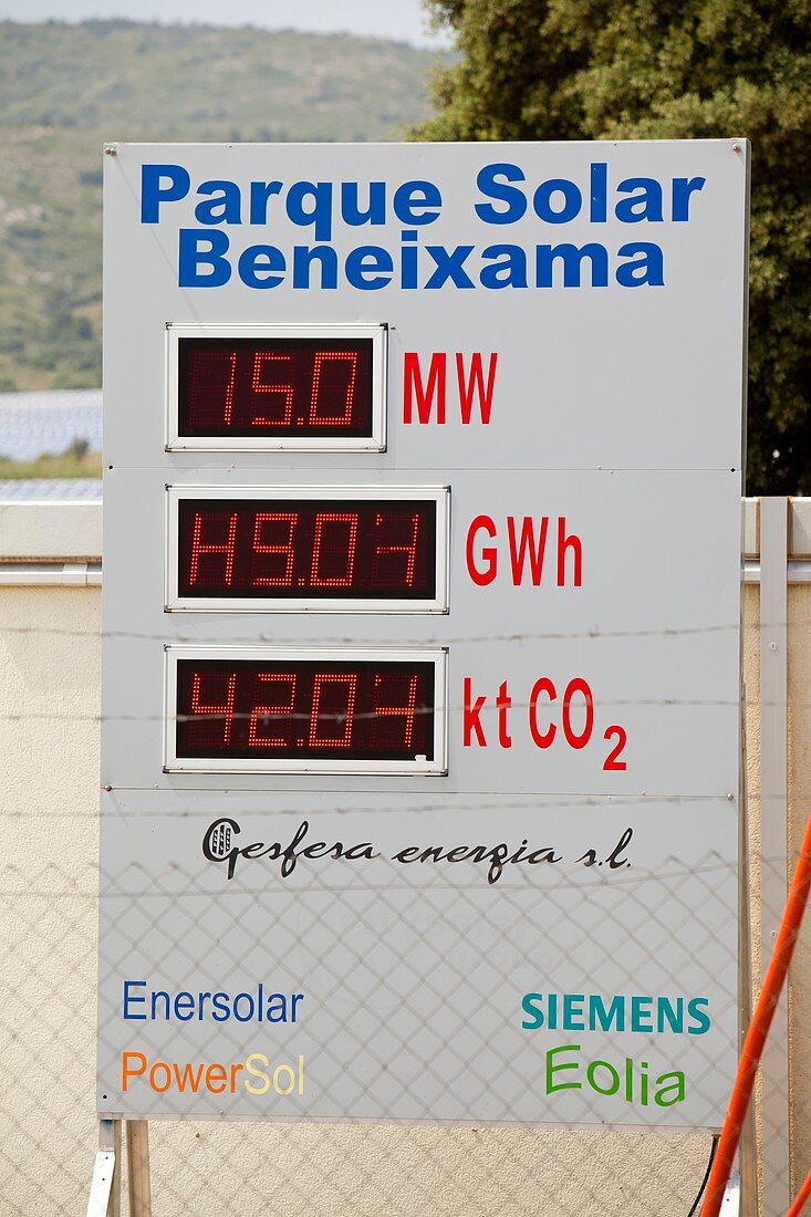 Photovoltaic panels at Beneixama,Spain