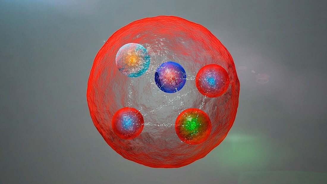 Pentaquark particle,illustration
