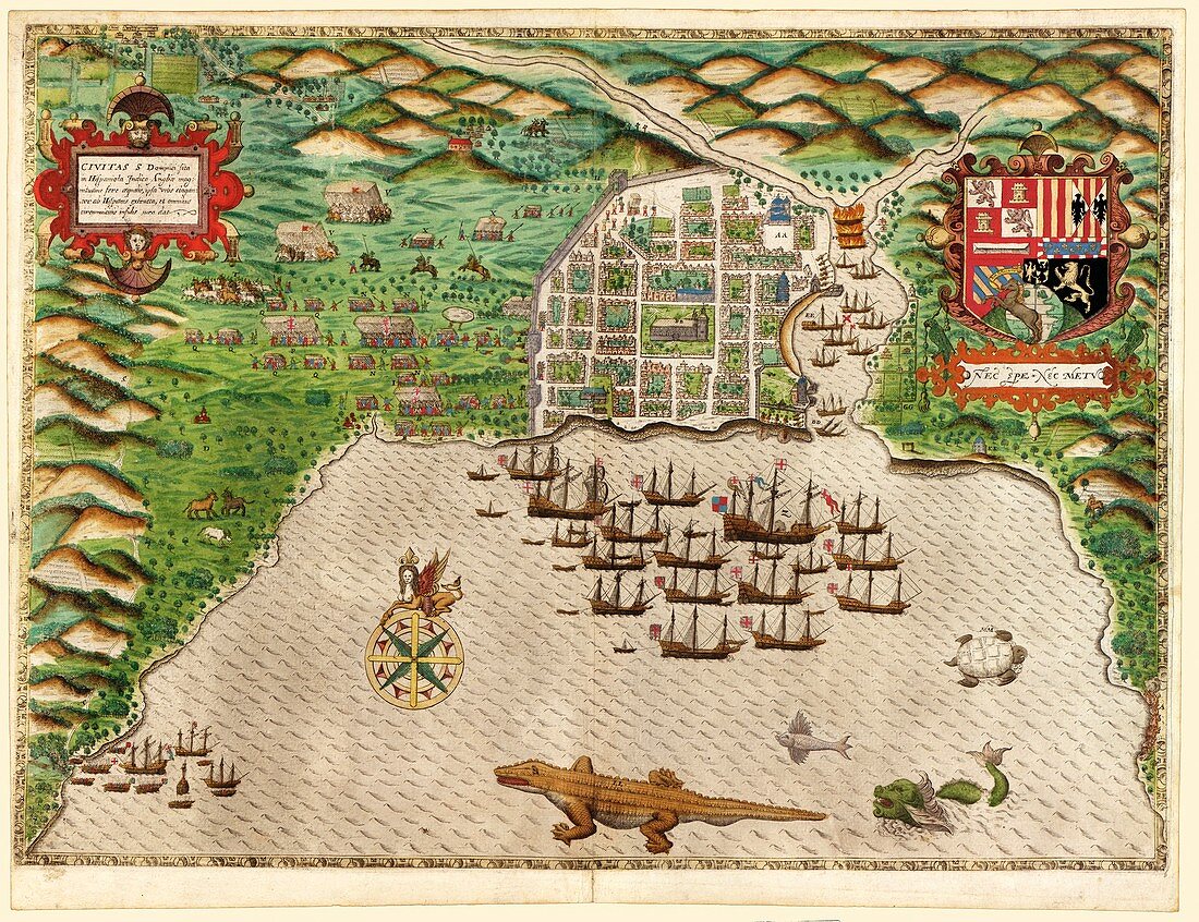 Drake's attack on Santo Domingo,1586