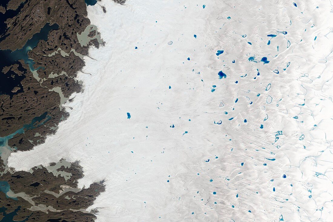 Meltwater lakes in Greenland,July 2015
