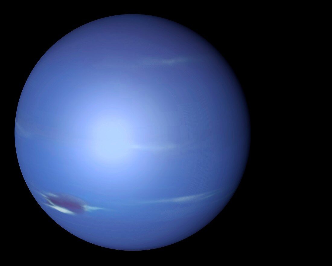 Neptune from space,illustration