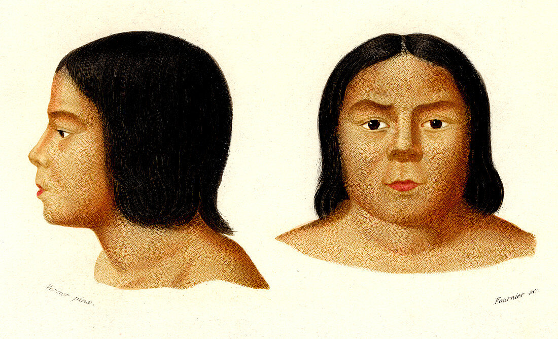 Ojibwe person,19th Century illustration
