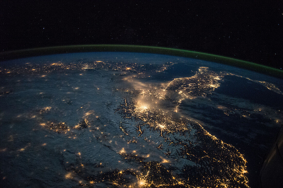 Europe at night,ISS image