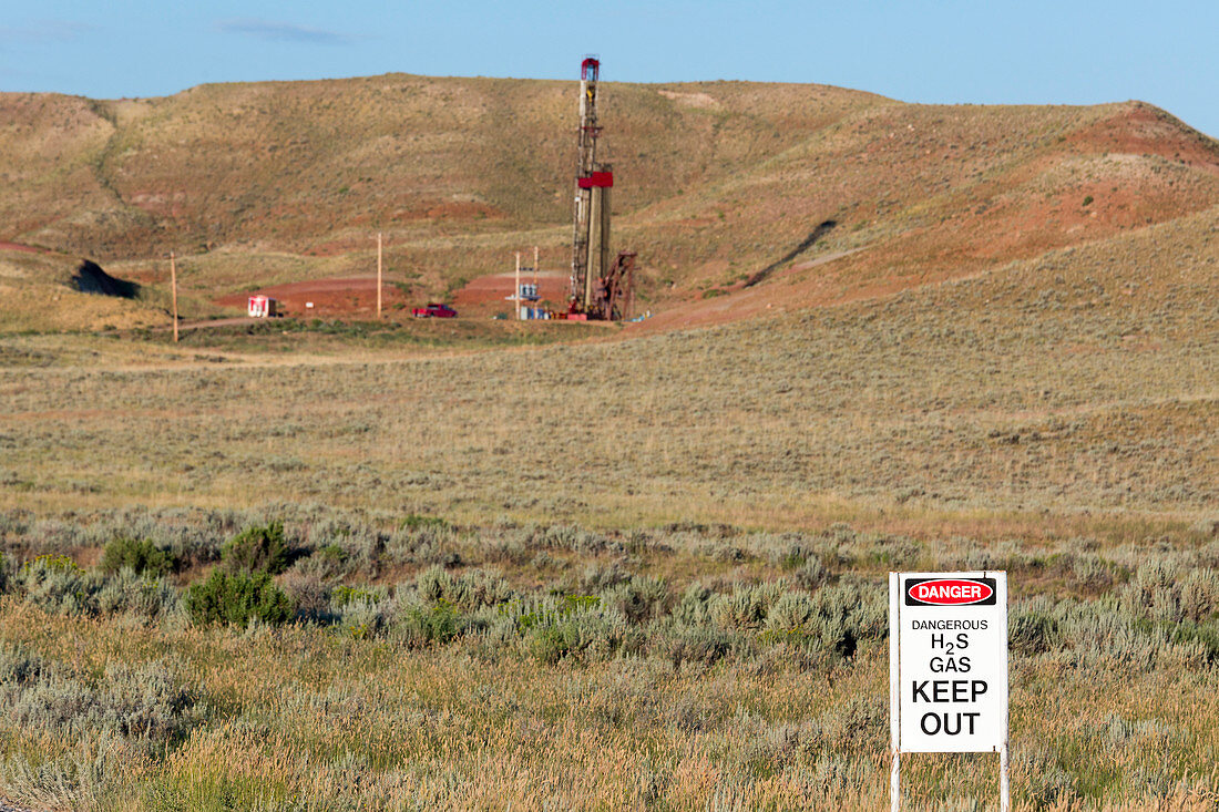 Oil drilling,Wyoming,USA