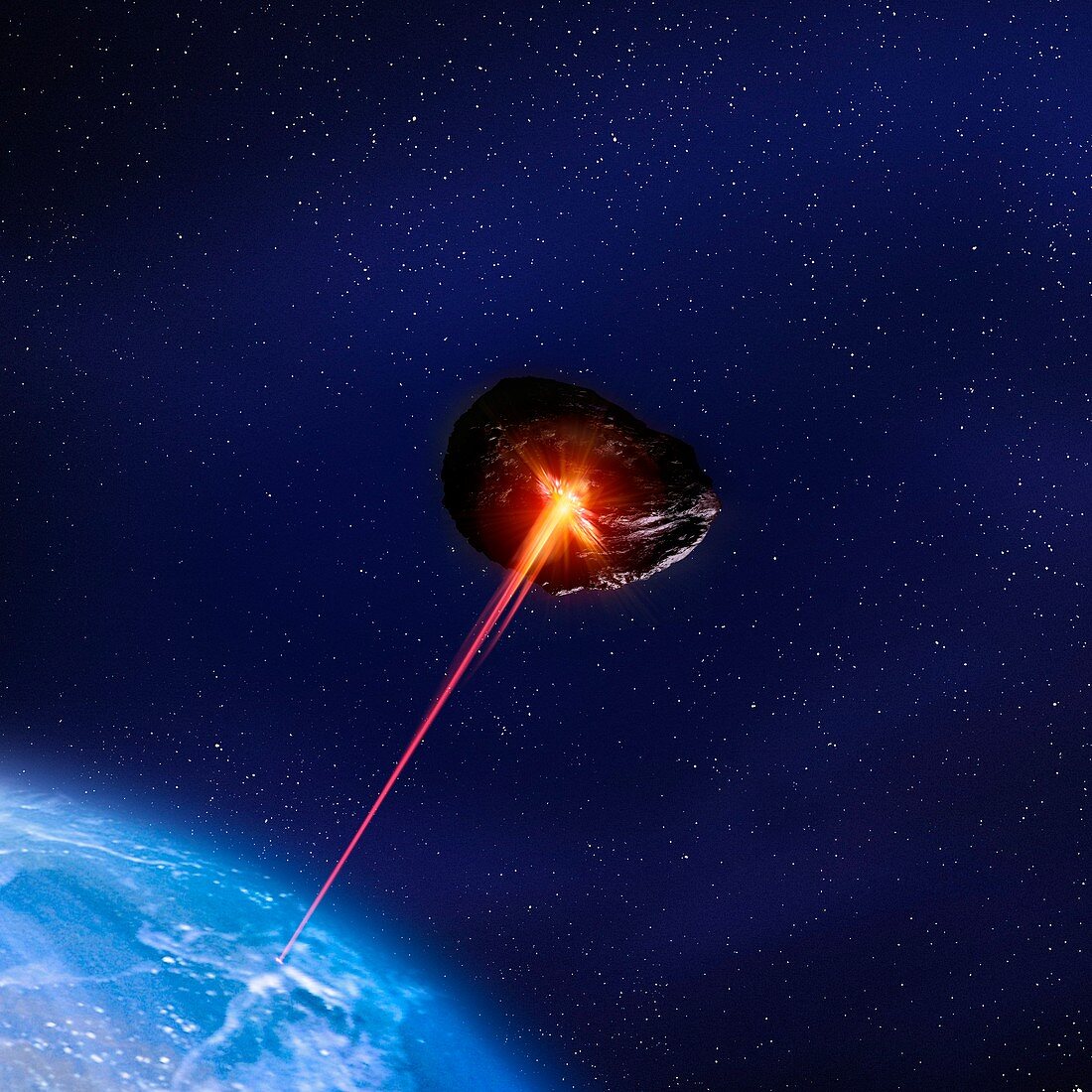 Asteroid deflection,illustration