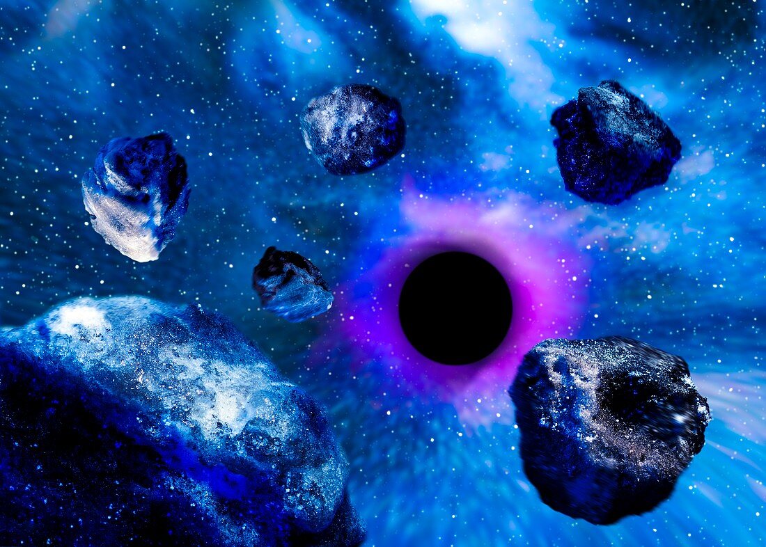 Black hole's pull,conceptual image