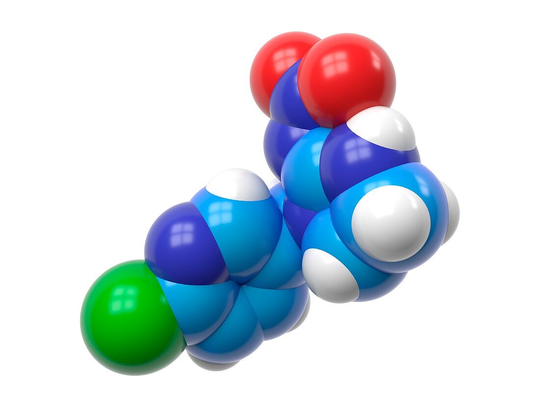 Imidacloprid molecule,Illustration