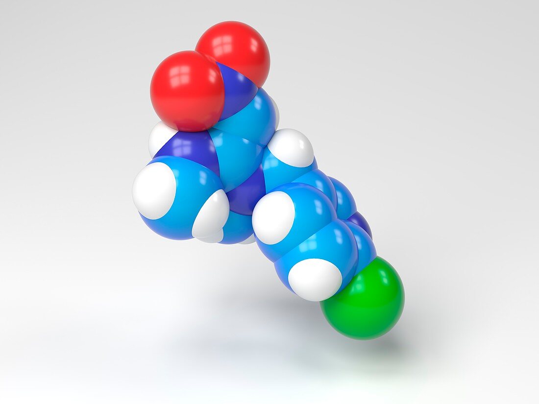 Nitenpyram molecule,Illustration