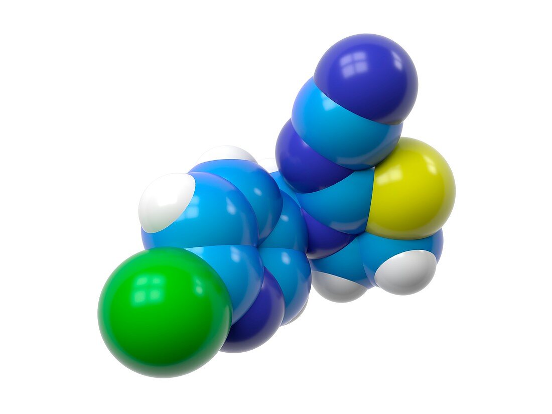 Thiacloprid molecule,Illustration