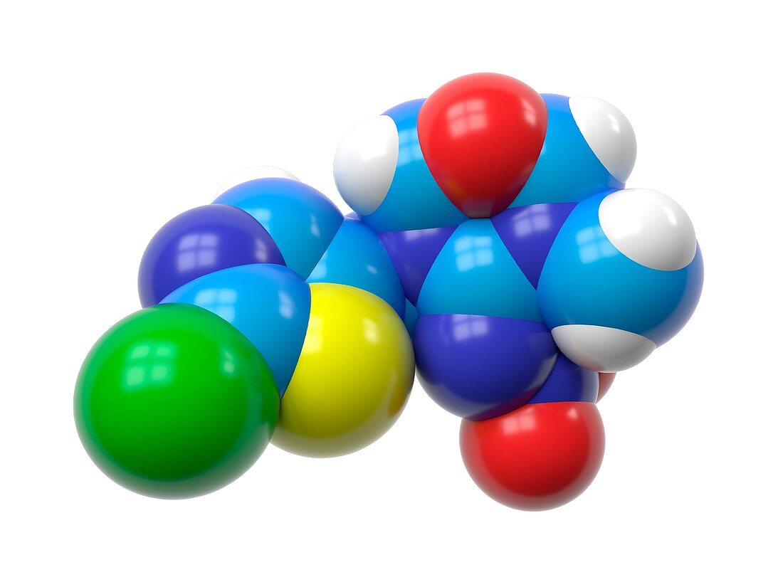 Thiamethoxam molecule,Illustration