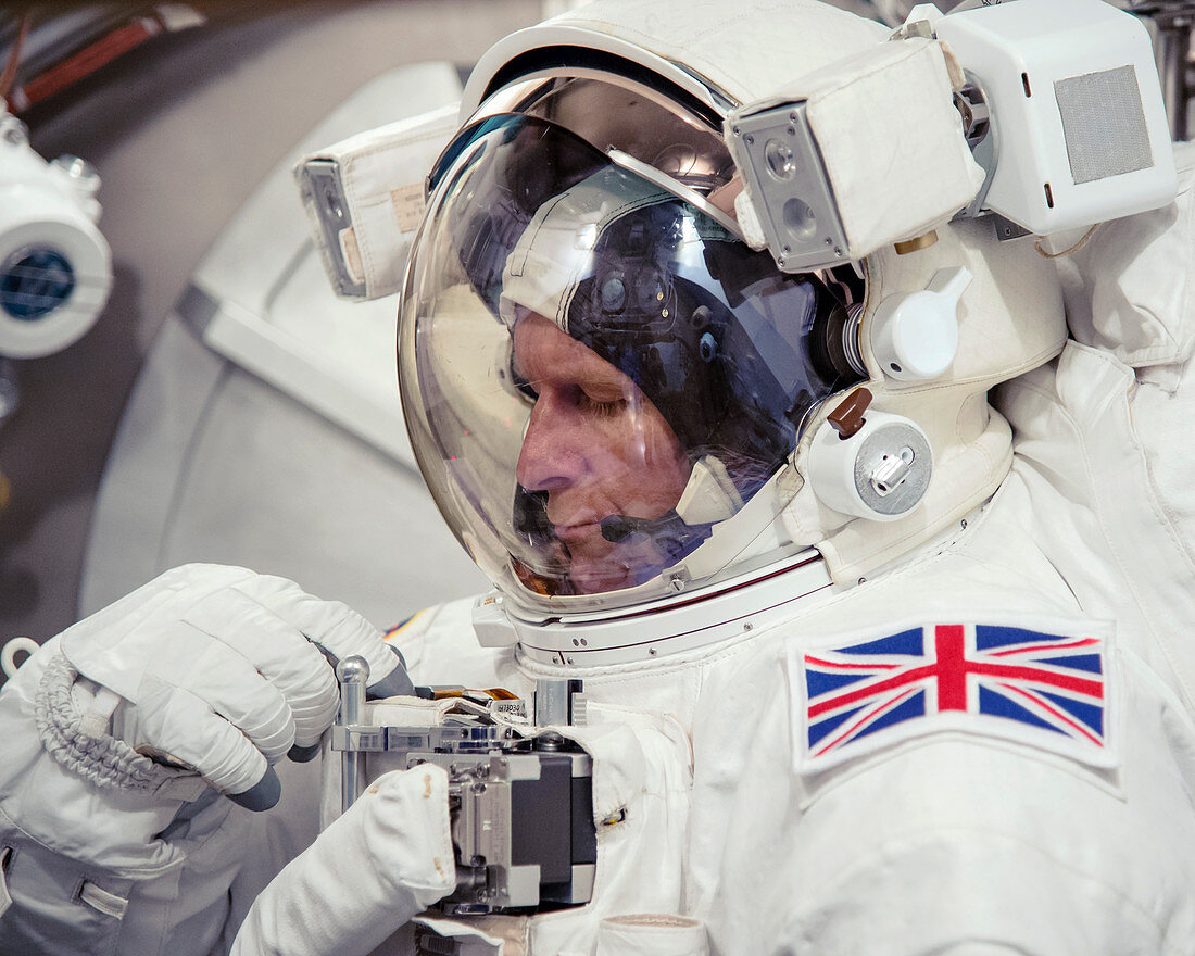 Tim Peake,British astronaut in training
