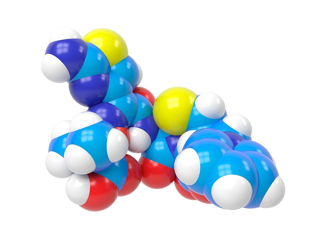 Ceftazidime molecule,Illustration