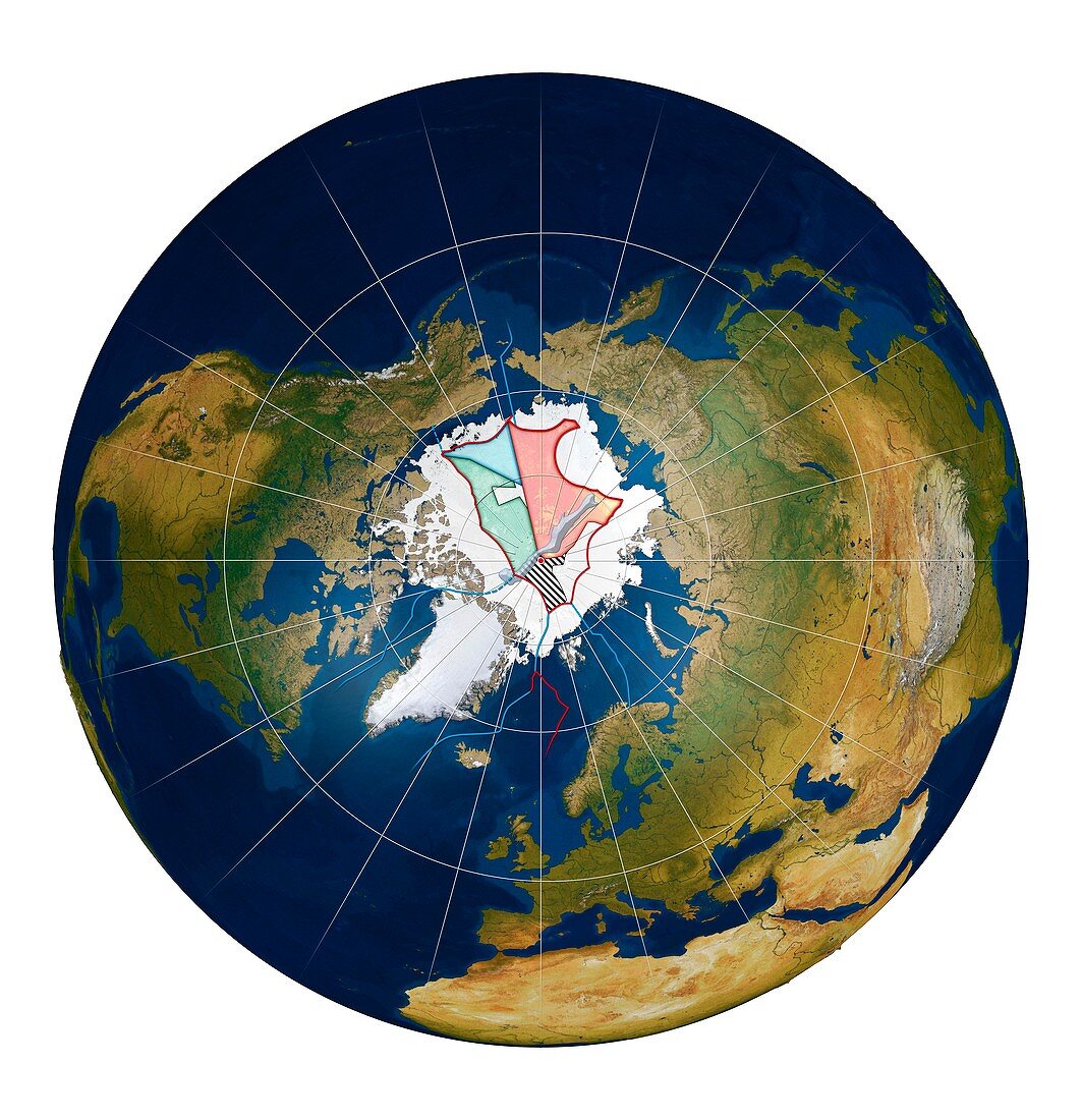 Arctic land claims,illustration