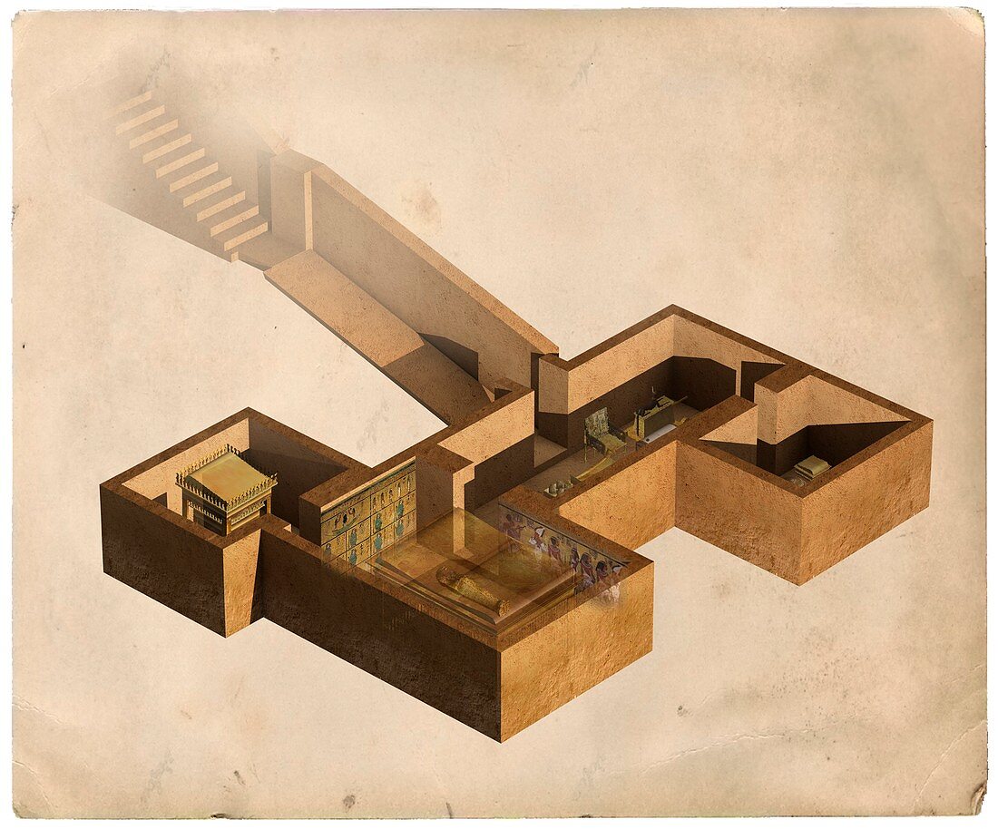 Tutankhamun's tomb,illustration