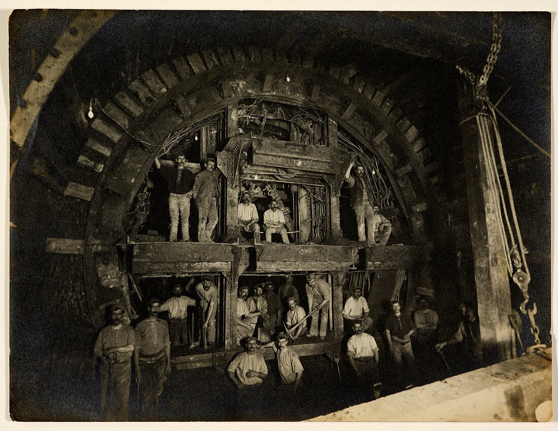 London Underground construction,1898