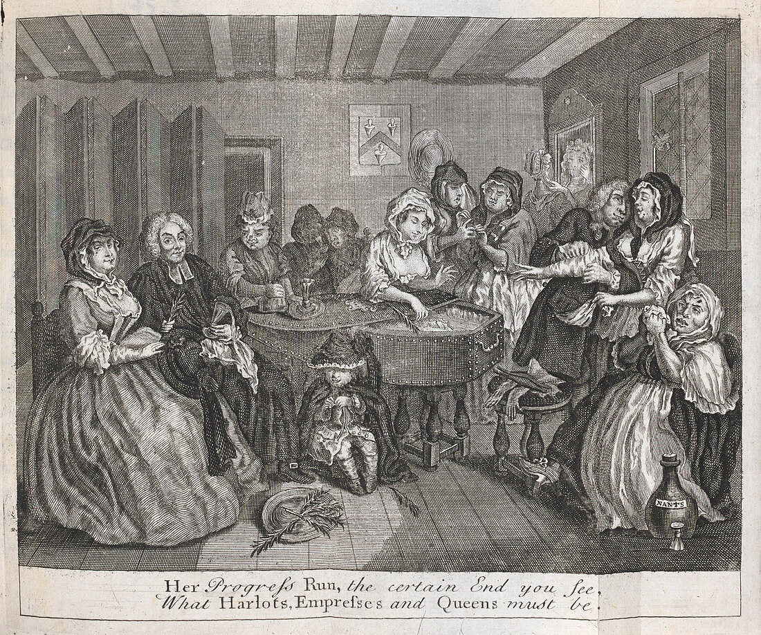 Hogarth on venereal disease,1730s