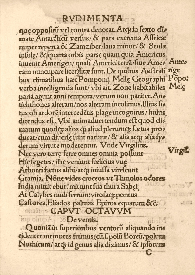 First naming of 'America',1507