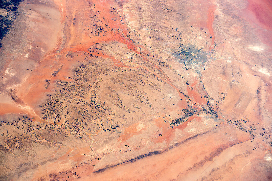 Riyadh region,Saudi Arabia,ISS image