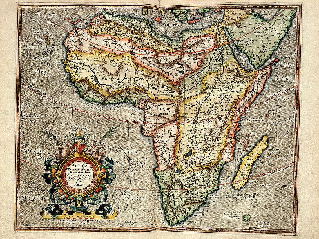 Africa,1595 Mercator atlas