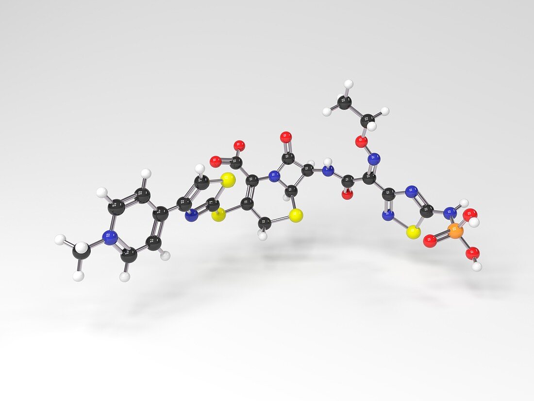 Ceftaroline antibiotic molecule