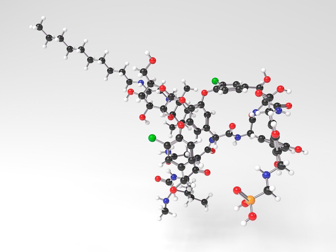 Telavancin antibiotic molecule