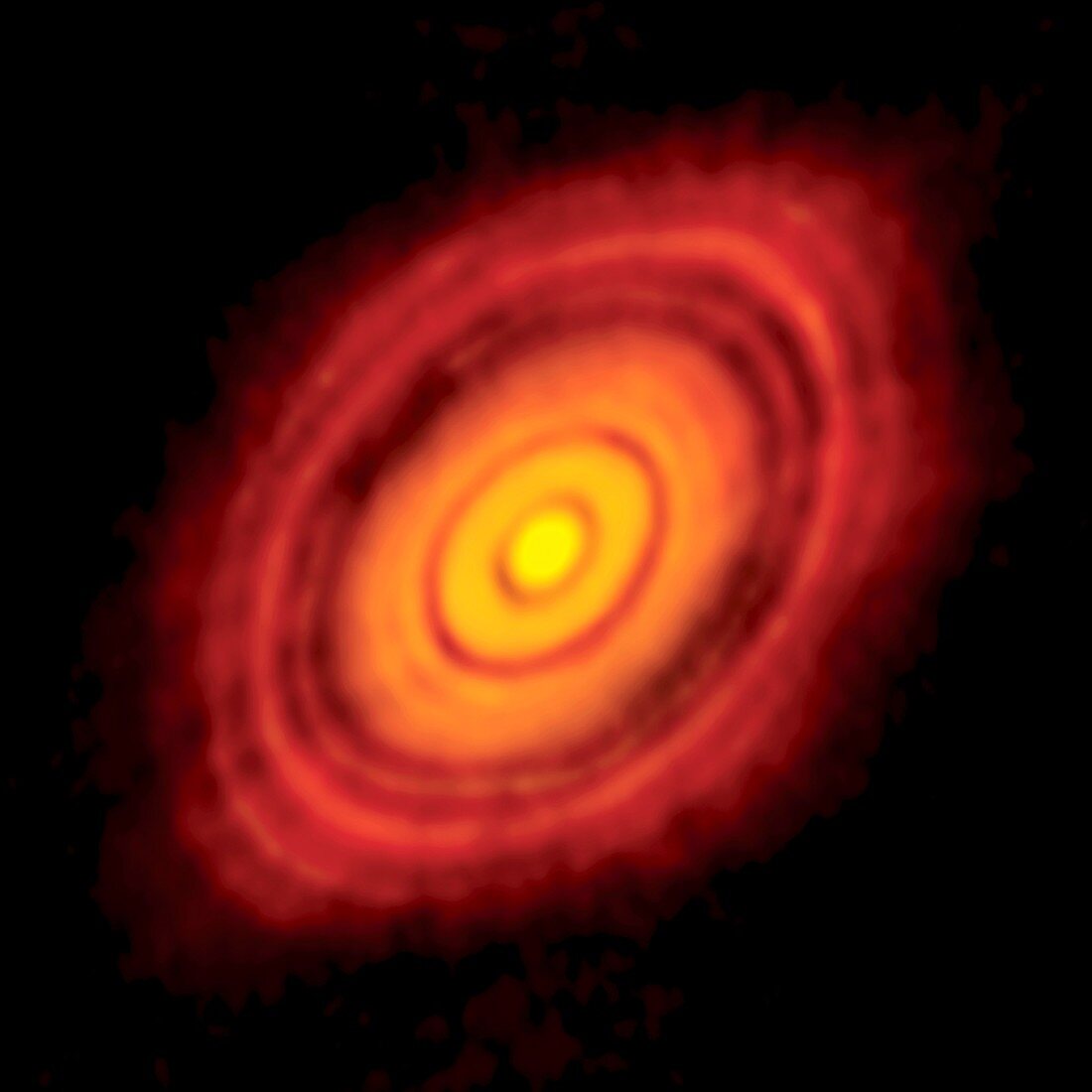 HL Tauri protoplanetary disk,ALMA image