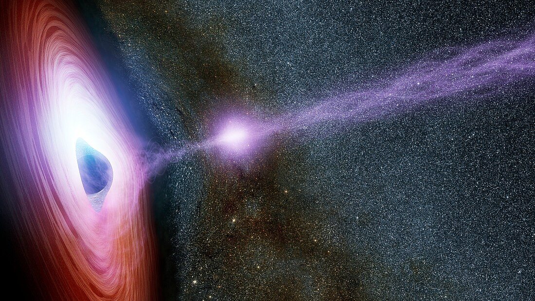 Supermassive black hole corona,artwork