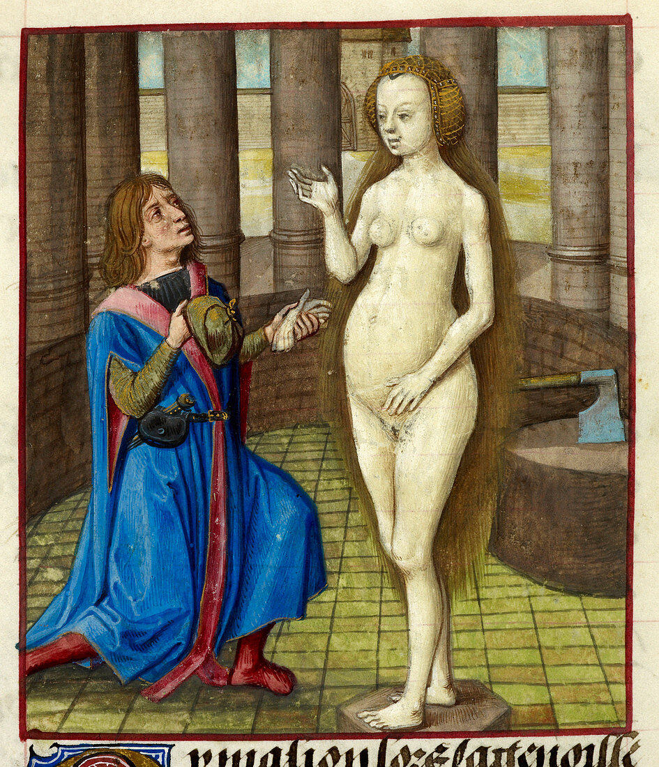 Pygmalion,15th century illustration