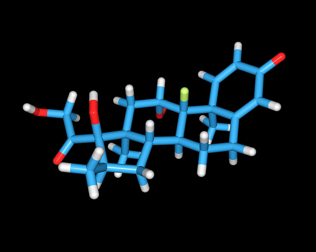 Dexamethasone drug molecule