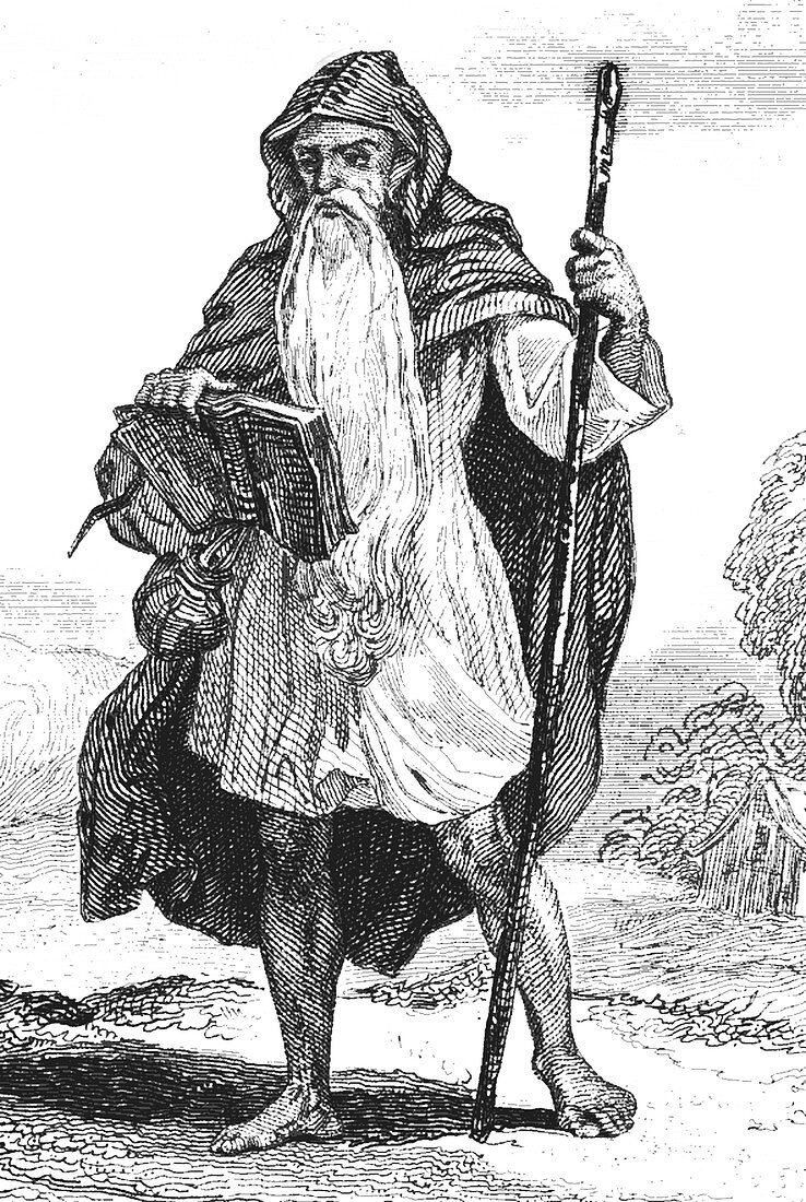 Druid,19th Century illustration