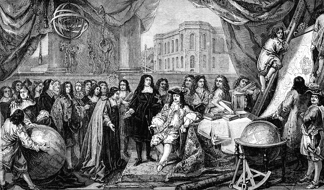 Louis XIV at opening of Paris Observatory