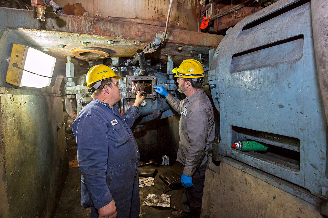 Coal-fired power station workers