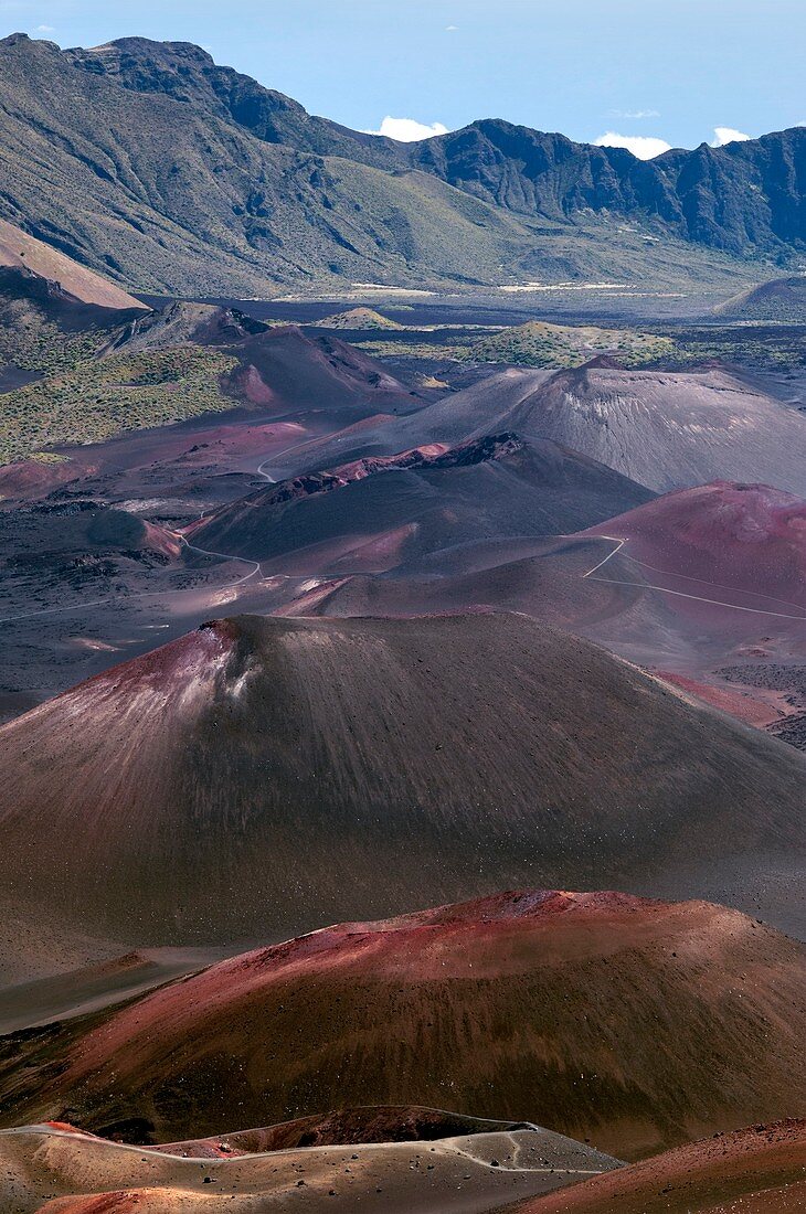 Cinder cones in Haleakala crater