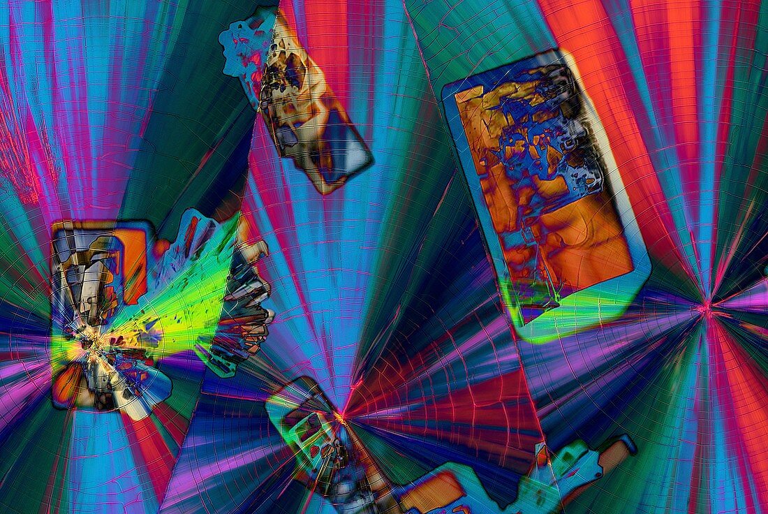 Abstract polarised light micrographs