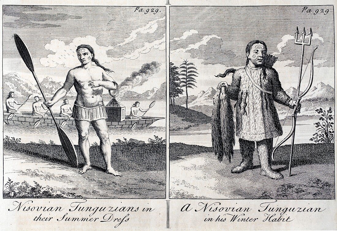1748 Nisovian Tunguzians Siberian Tribe