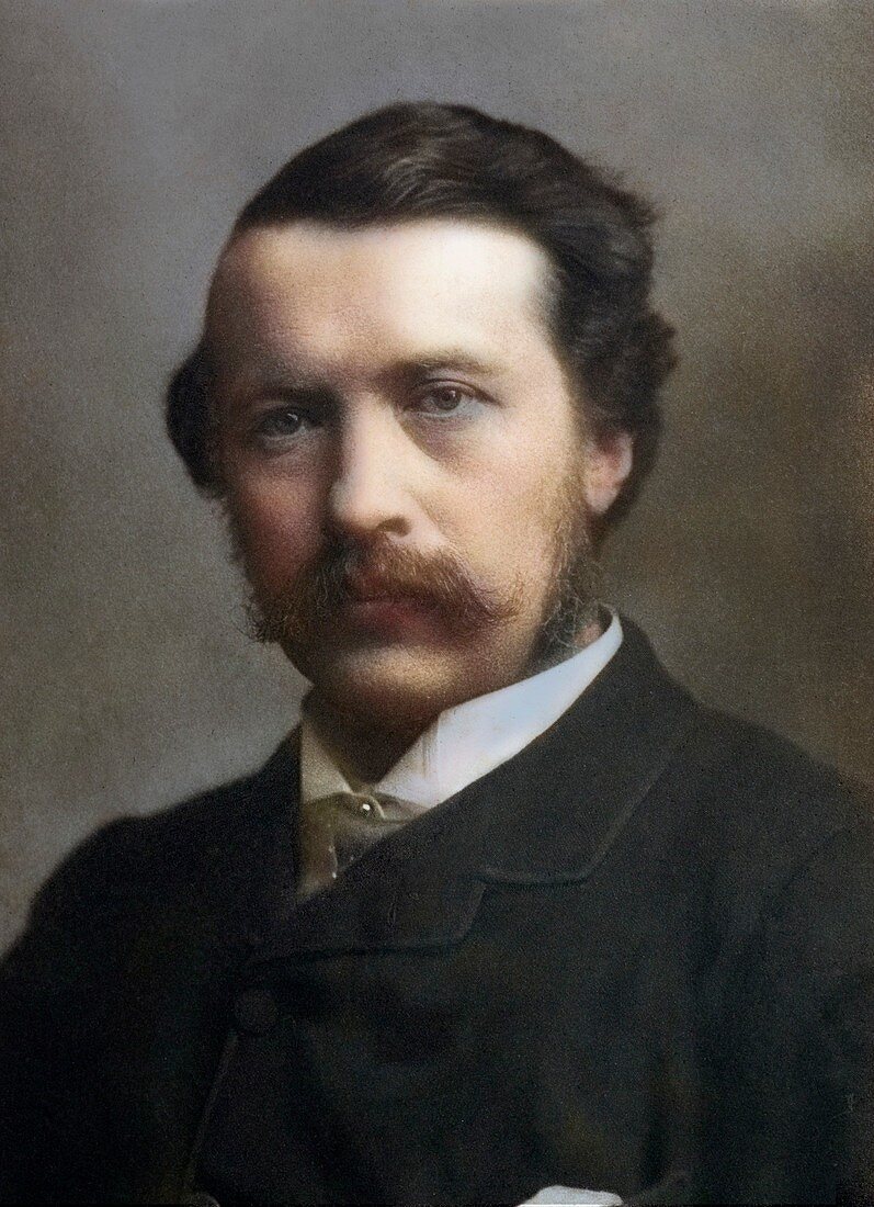 1871 George John Romanes portrait colour