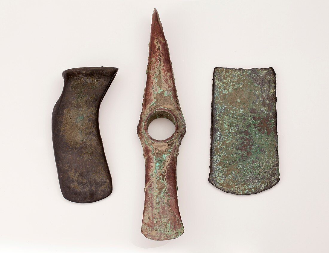 Three axes from copper age eastern europe