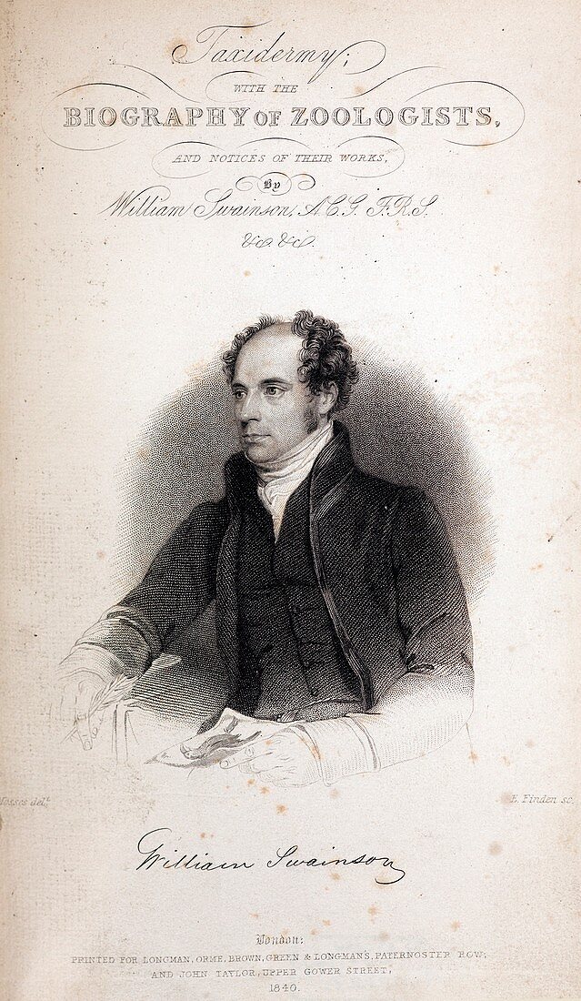 1840 William Swainson naturalist portrait