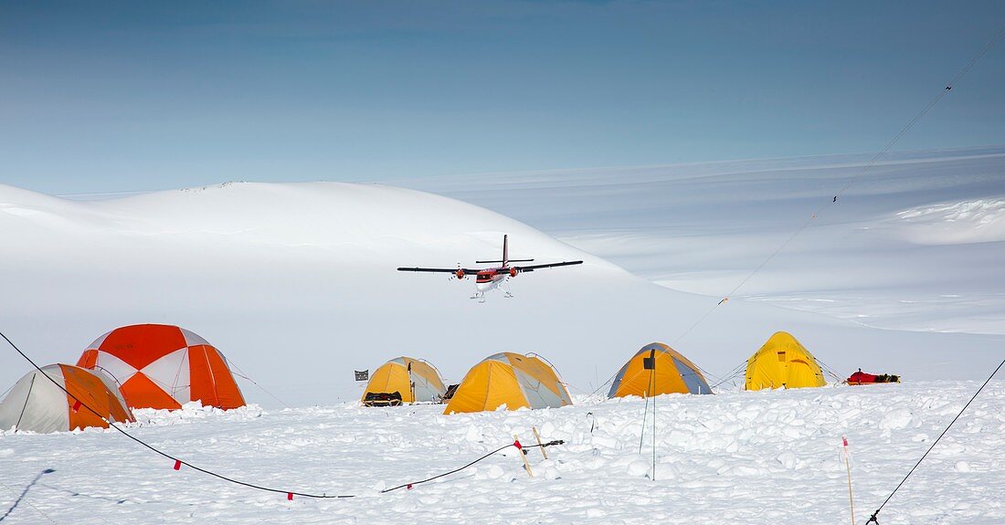 Aircraft landing,Antarctica