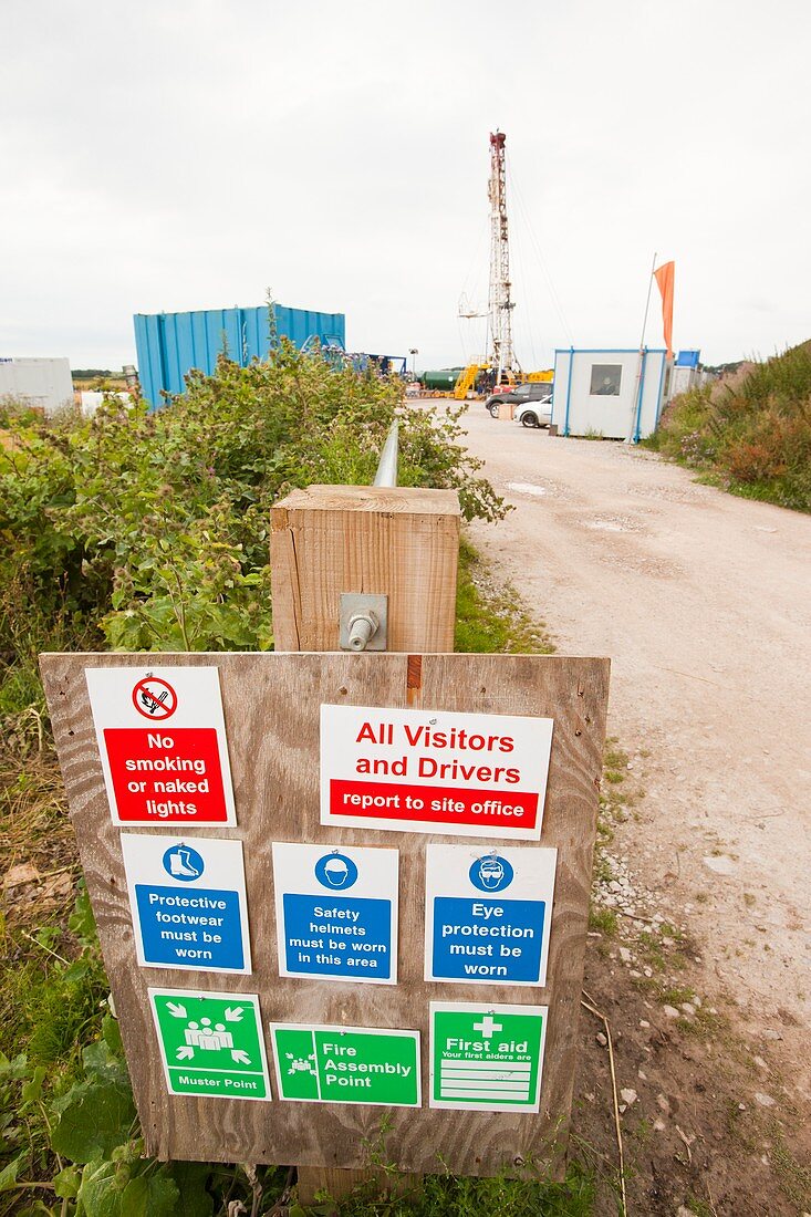A test drilling site for shale gas
