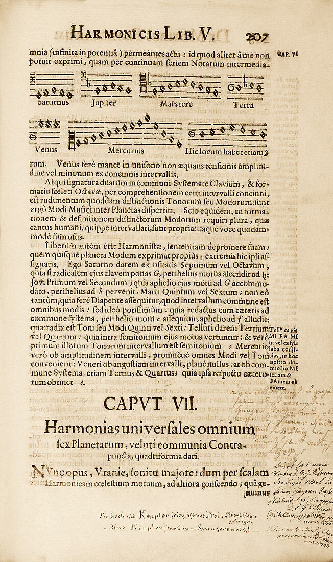Kepler on planetary harmony,1619