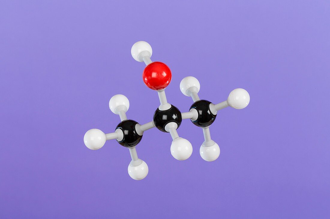 Isopropyl alcohol,molecular model