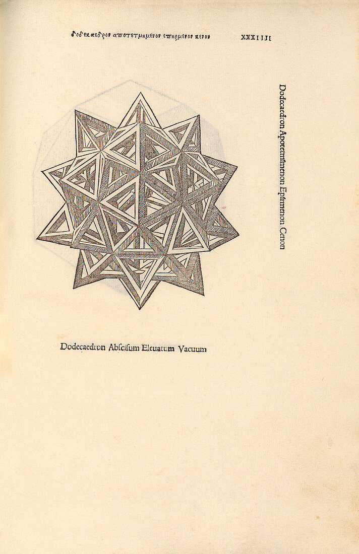Stellated dodecahedron,16th century