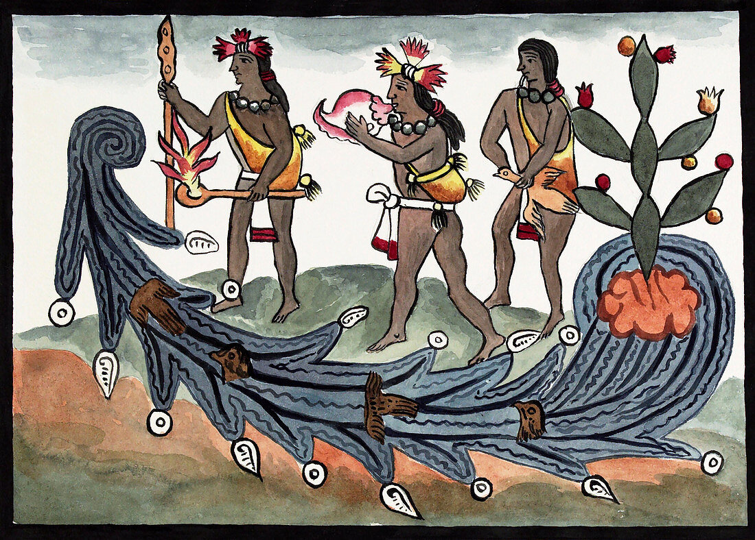 Aztec drought rituals,16th century