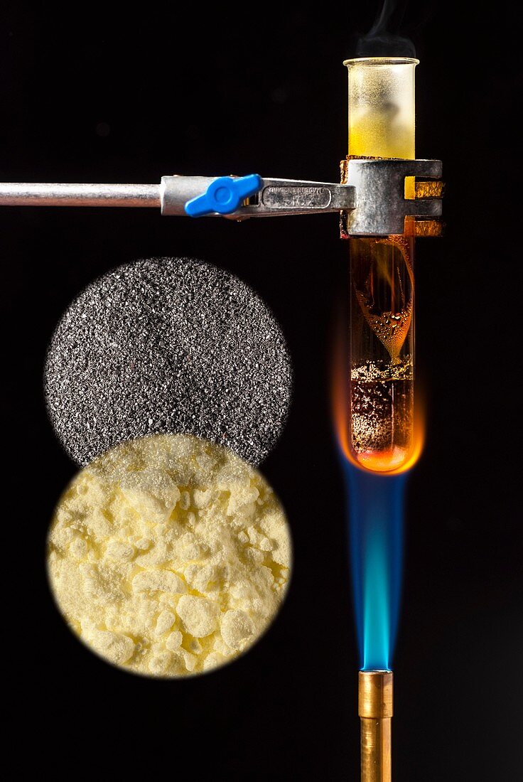 Iron and sulfur reaction
