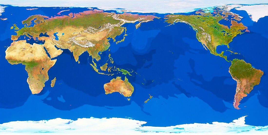 Rectangular GeoSphere centred on Pacific Ocean