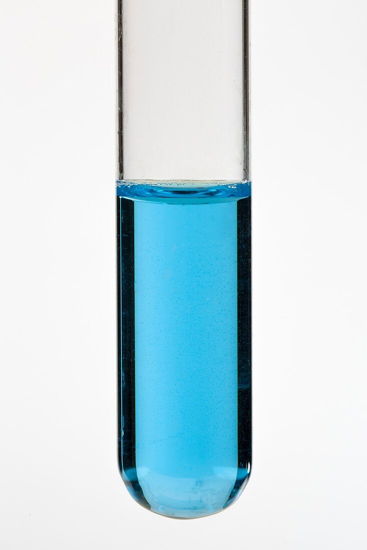 Test tube of copper water ion